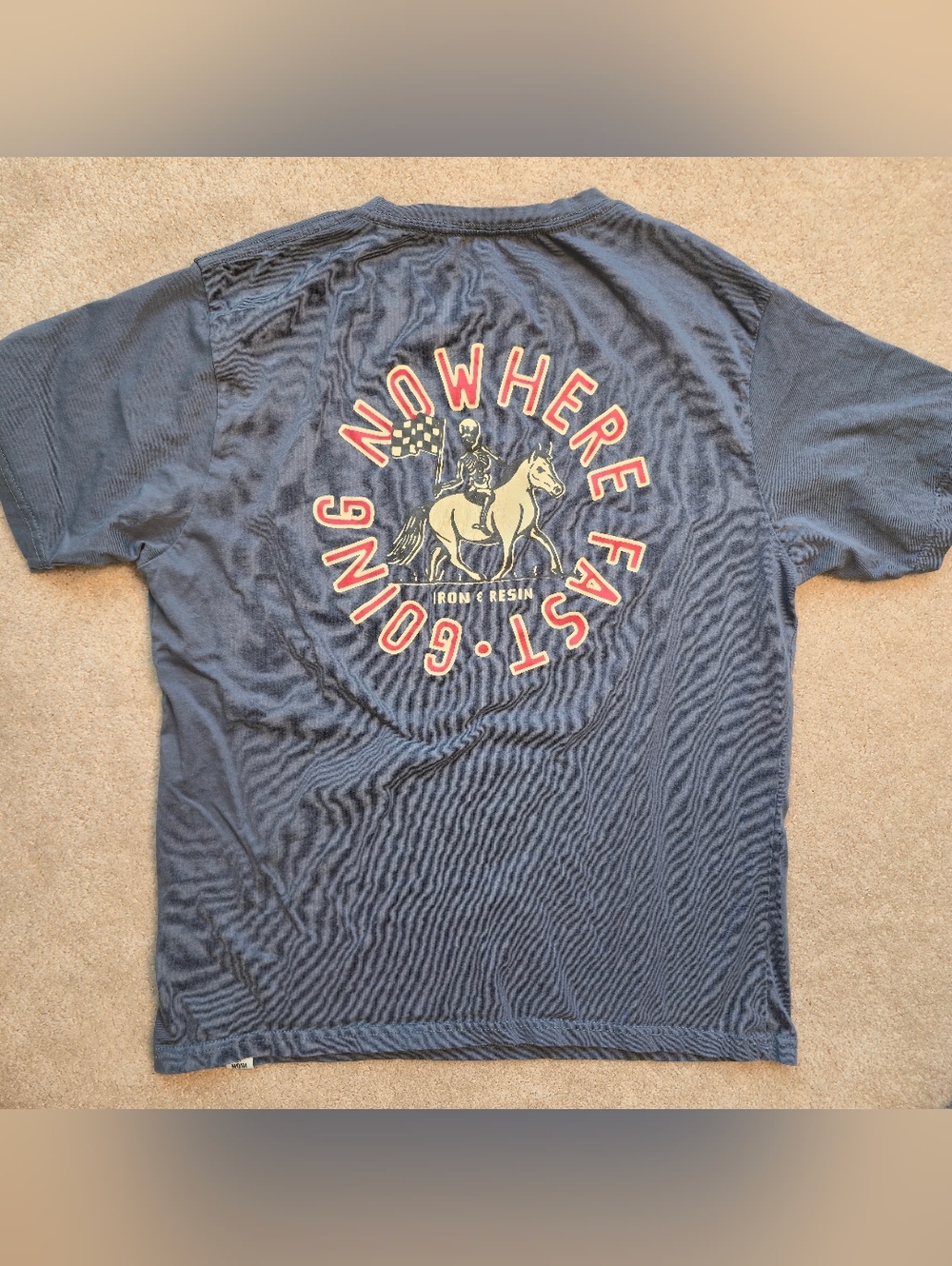 Iron & Resin 'Going Nowhere Fast' pocket tee features a graphic Large